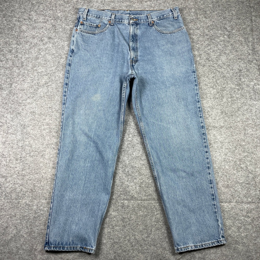 Vintage Levis Jeans Mens 40x30 (Fits 37x29) Light Blue 550 Relaxed Fit Denim